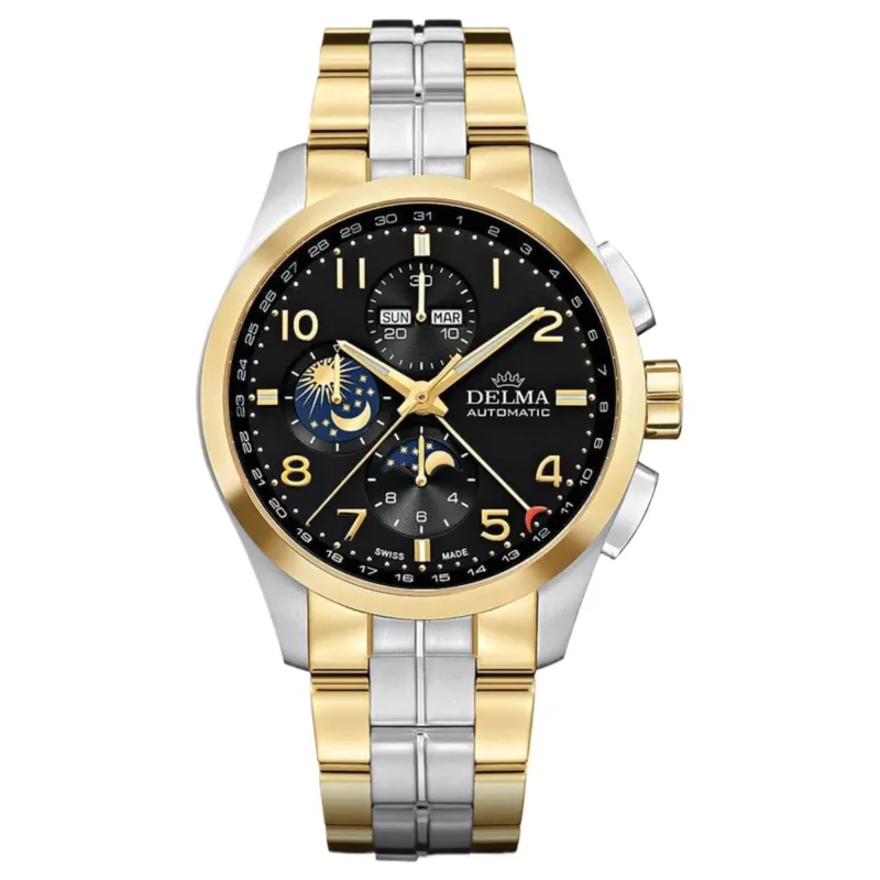 Delma 52701.680.6.032 Klondike Moonphase Automatic Watch made by H.S. Johnson