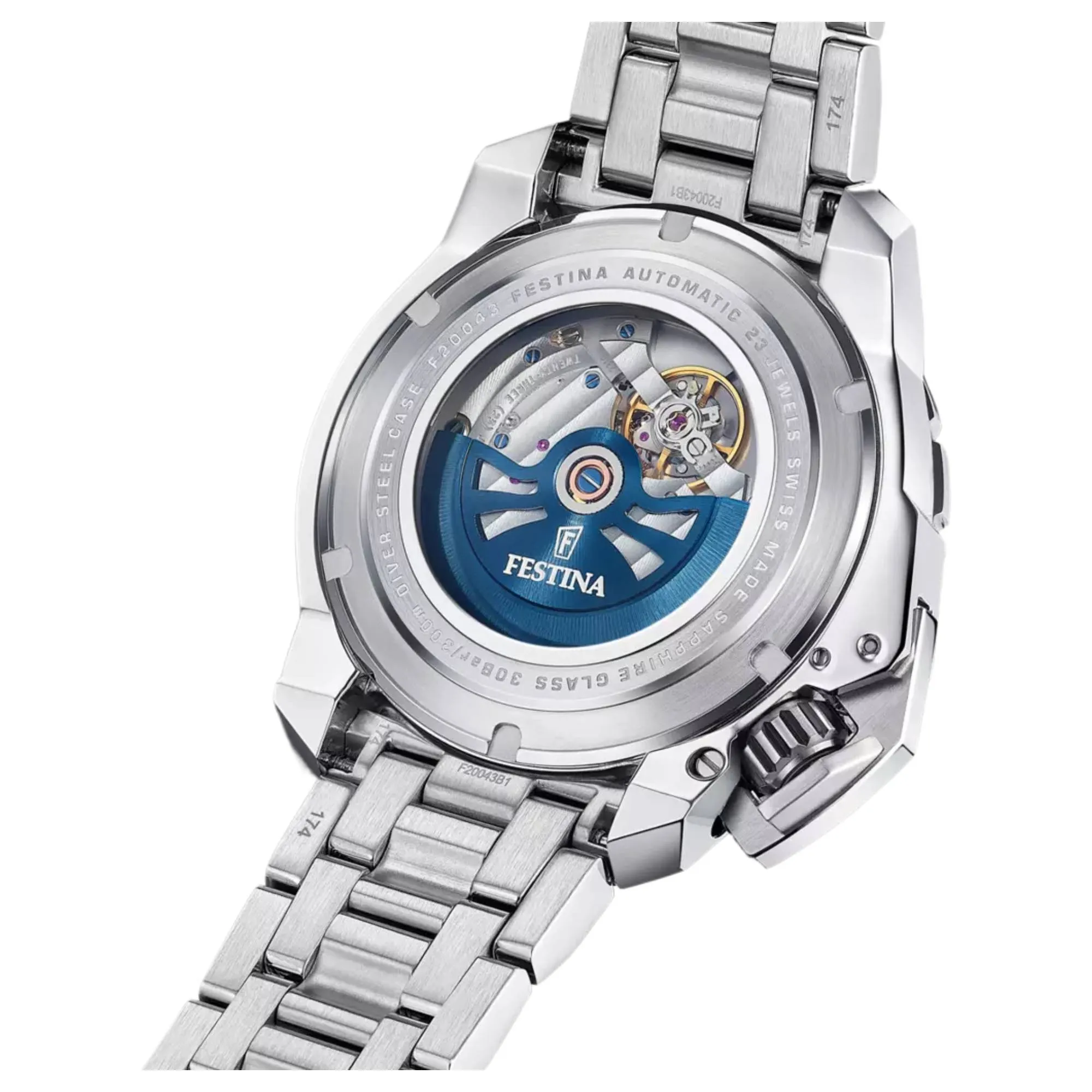 Festina Swiss Made F20043/2 Men's Diver Analogue Automatic Watch sold by H.S. Johnson product image thumbnail 4