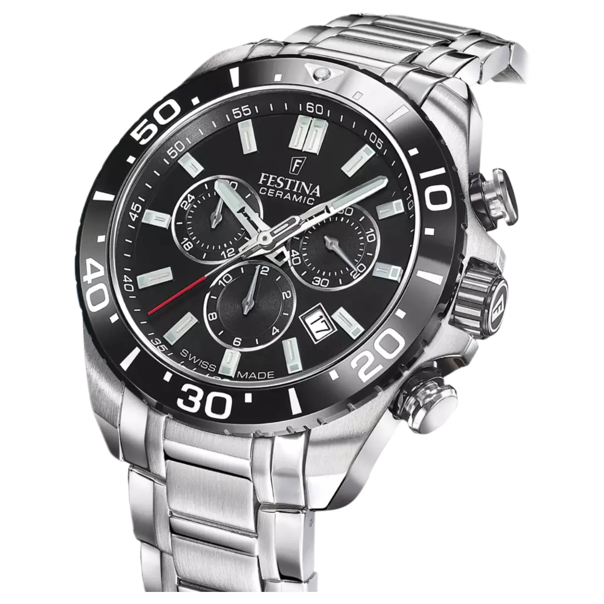 Festina Swiss Made F20042/4 Men's Ceramic Analogue Quartz Chronograph Watch sold by H.S. Johnson product image thumbnail 2