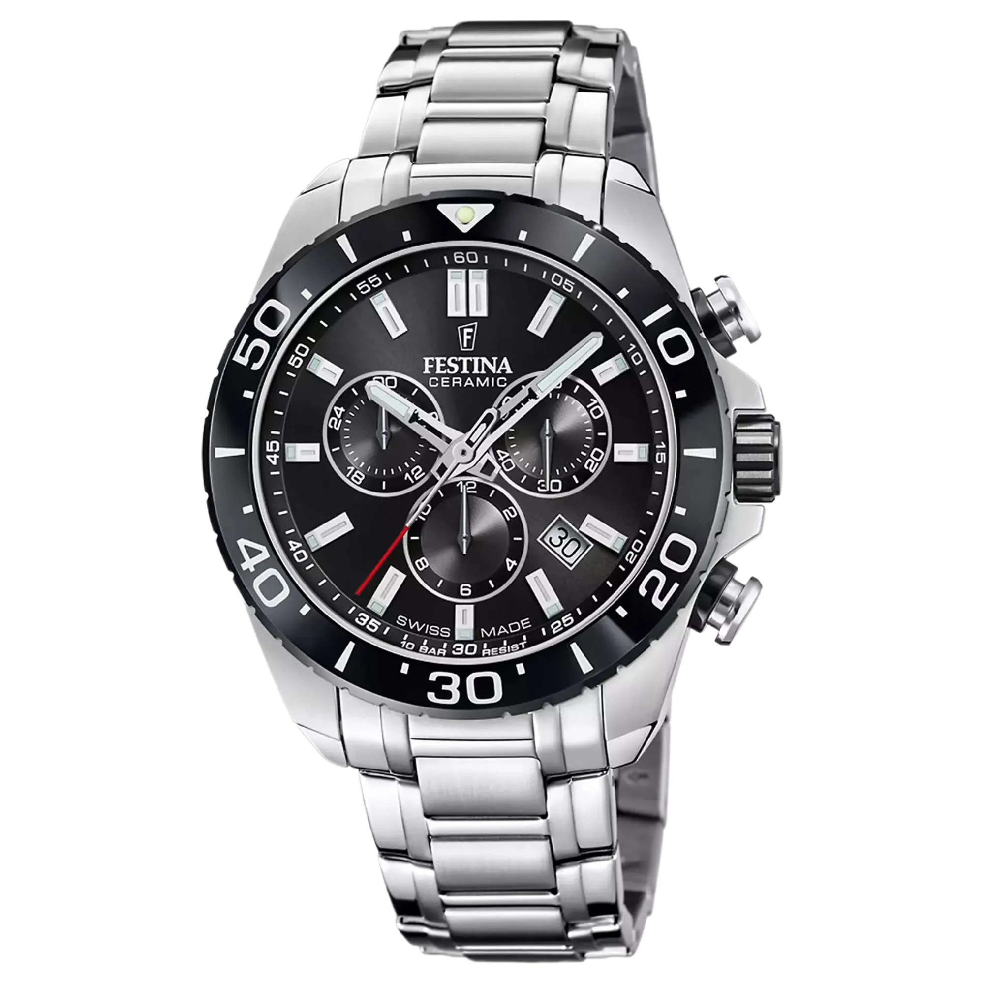 Festina Swiss Made F20042/4 Men's Ceramic Analogue Quartz Chronograph Watch sold by H.S. Johnson