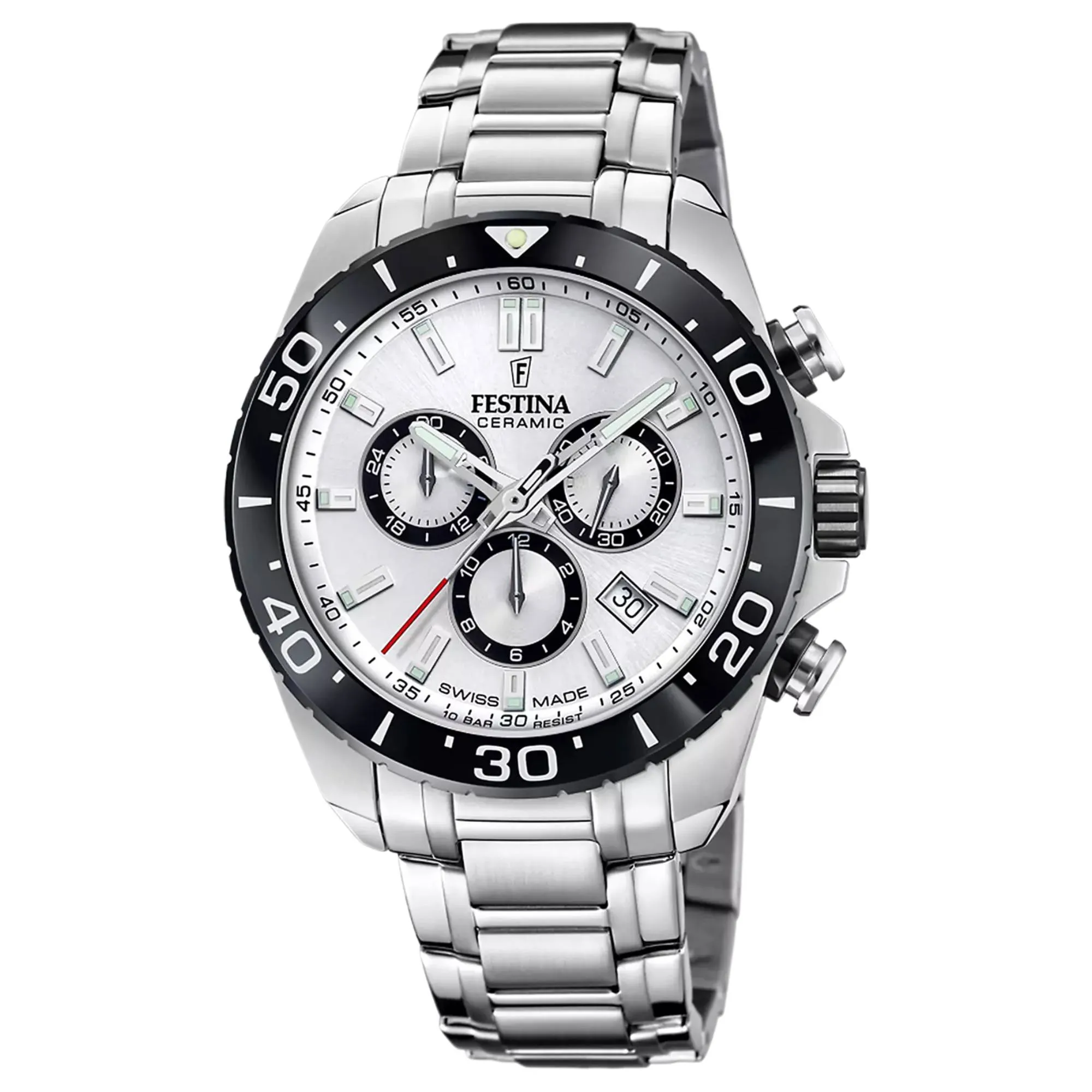 Festina Swiss Made F20042/1 Men's Ceramic Analogue Quartz Chronograph Watch sold by H.S. Johnson
