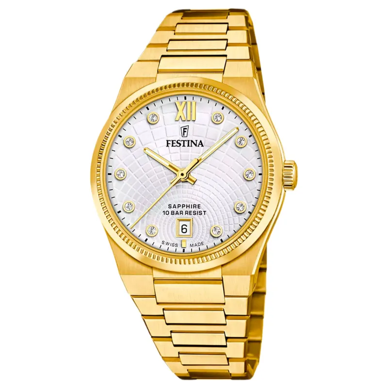 Festina Swiss Made F20058/1 Women's Rive Analogue Quartz Watch made by H.S. Johnson