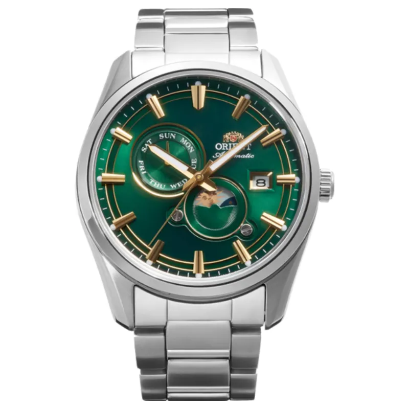 Orient RA-AK0314E30B Stretto Sun And Moon Automatic Watch made by Orient