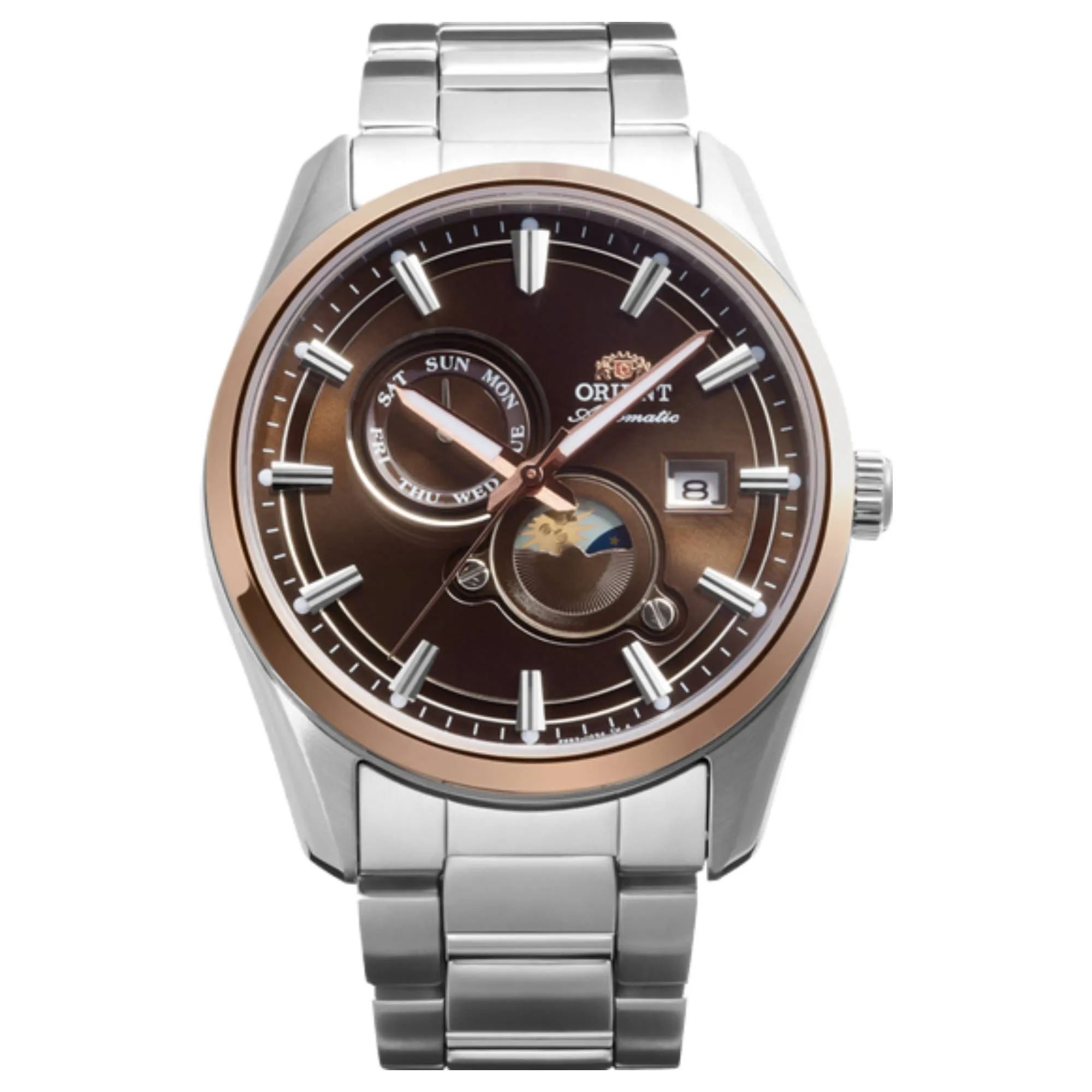 Orient RA-AK0313Y30B Stretto Sun And Moon Automatic Watch sold by H.S. Johnson