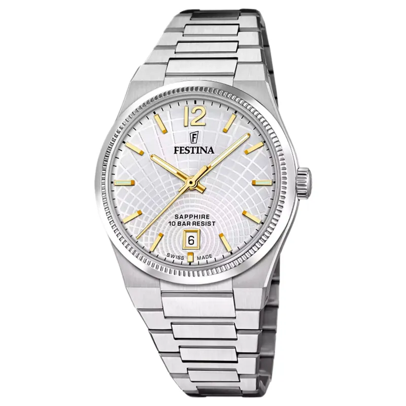 Festina Swiss Made F20052/2 Women's Rive Analogue Quartz Watch made by H.S. Johnson