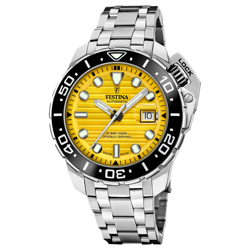 Festina Swiss Made F20043/1 COSC-certified Diver Automatic Watch made by H.S. Johnson