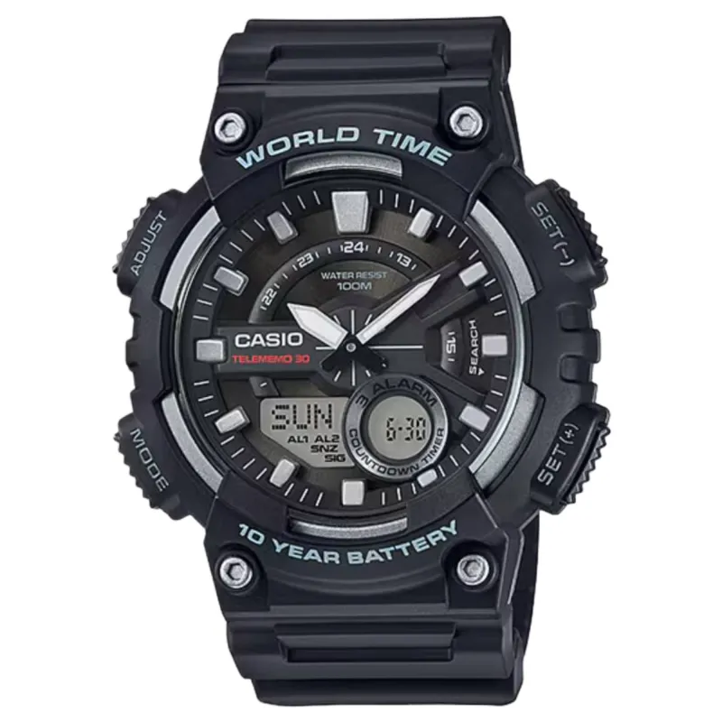 Casio AEQ-110W-1AVEF Telememo Series Quartz Watch made by Casio
