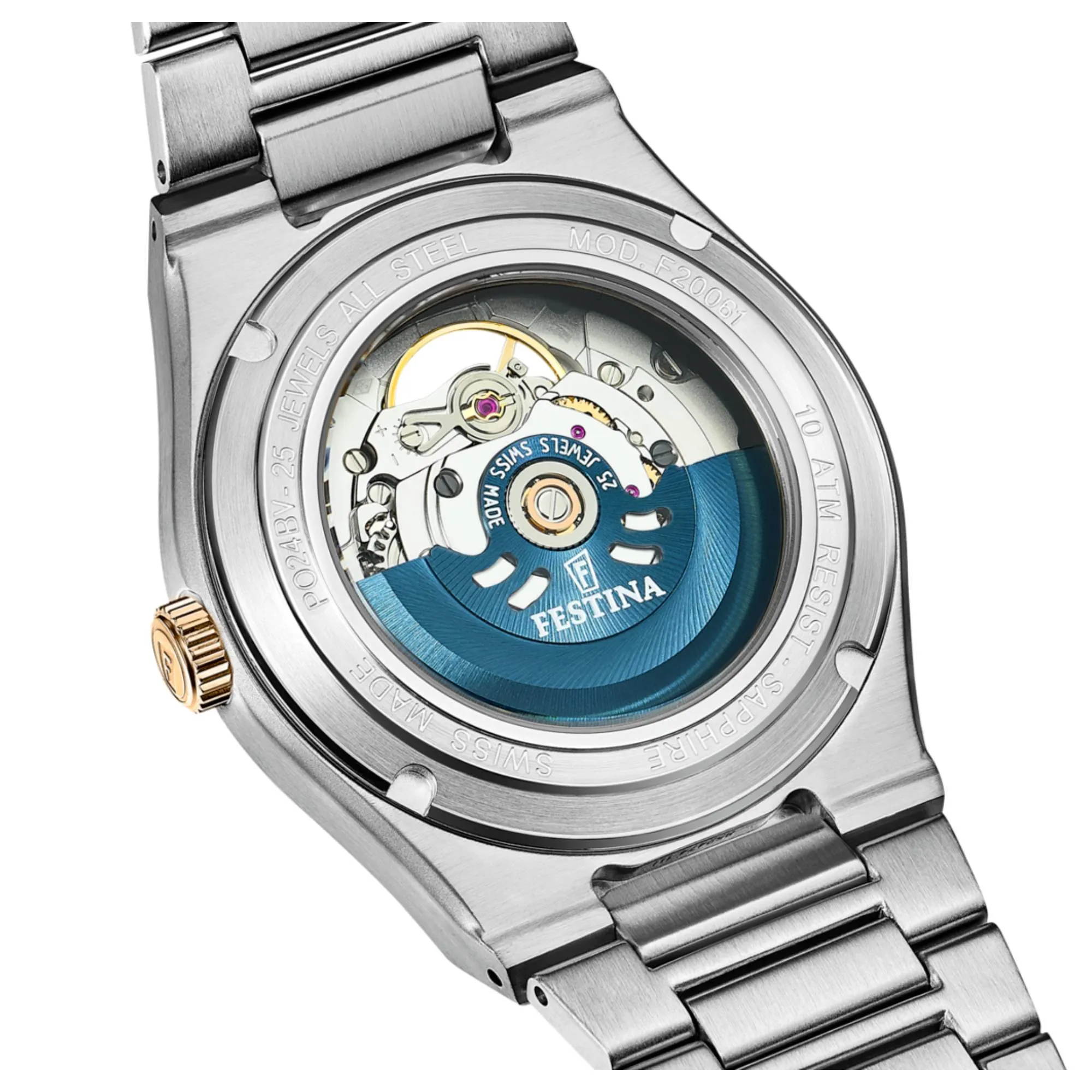 Festina Swiss Made F20061/3 Men's Rive Analogue Automatic Watch sold by H.S. Johnson product image thumbnail 3