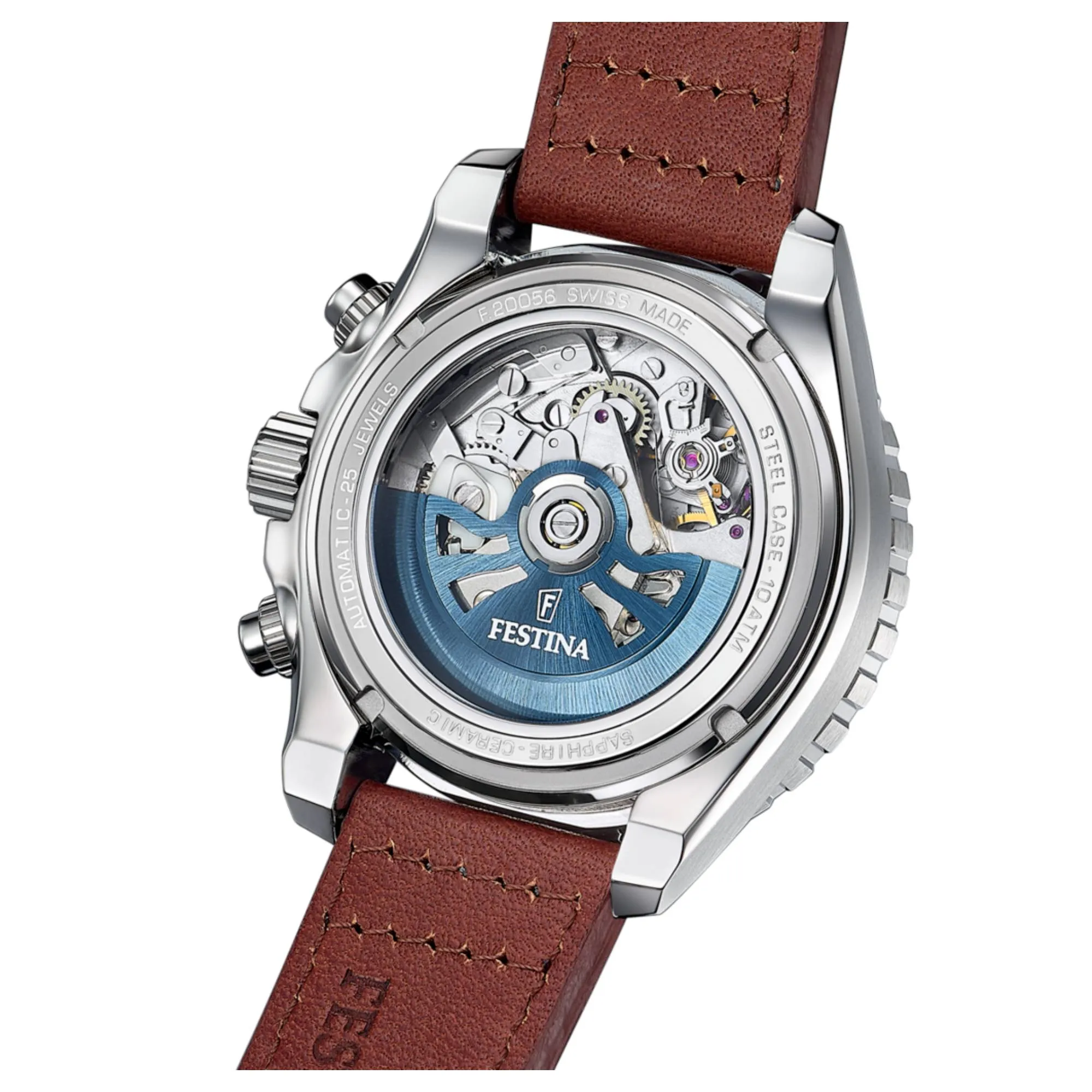 Festina Swiss Made F20056/1 Men's Chronograph Automatic Watch sold by H.S. Johnson product image thumbnail 2