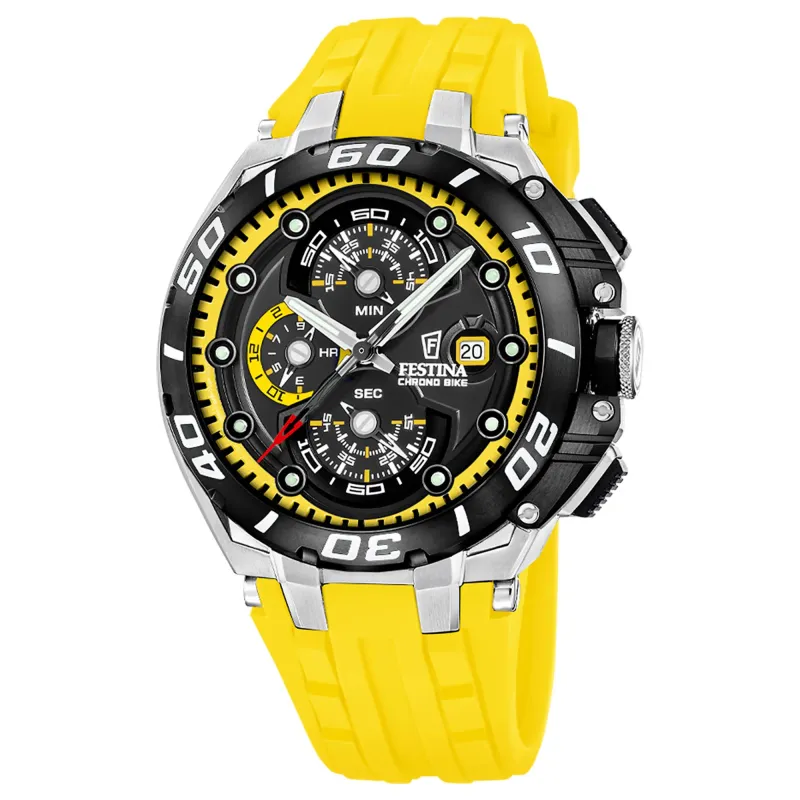 Festina F20755/5 Men's Chrono Bike Rubber Strap Watch made by H.S. Johnson