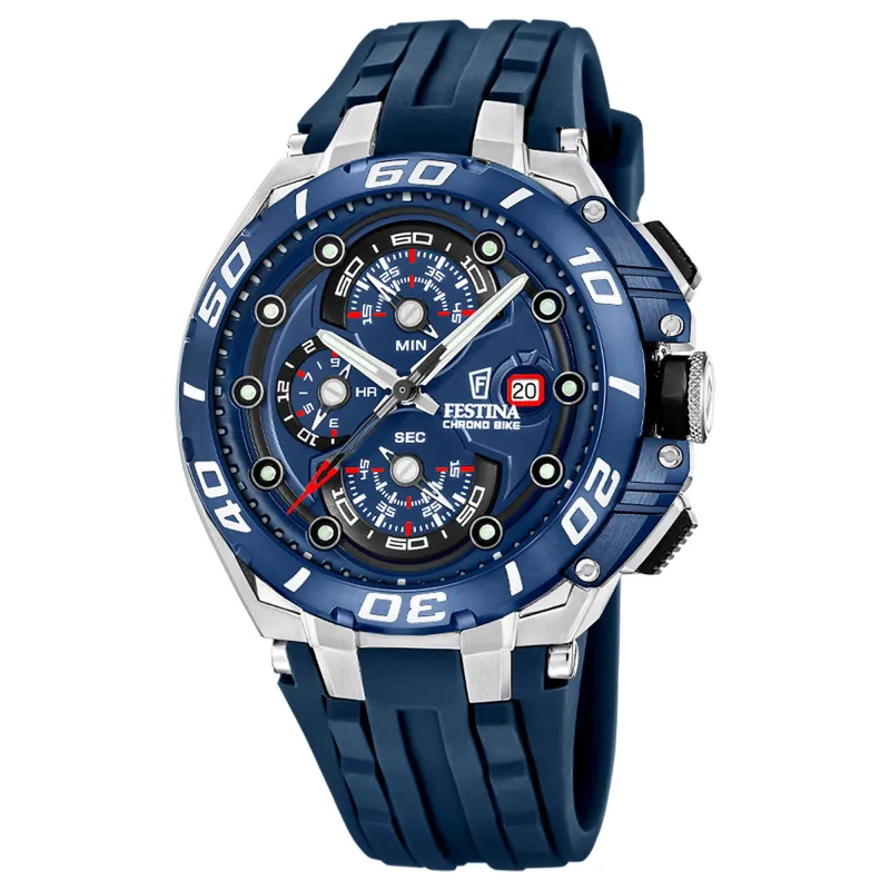 Festina F20755/4 Men's Chrono Bike Rubber Strap Watch made by H.S. Johnson