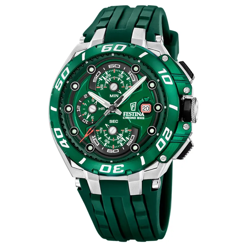 Festina F20755/3 Men's Chrono Bike Rubber Strap Watch made by H.S. Johnson