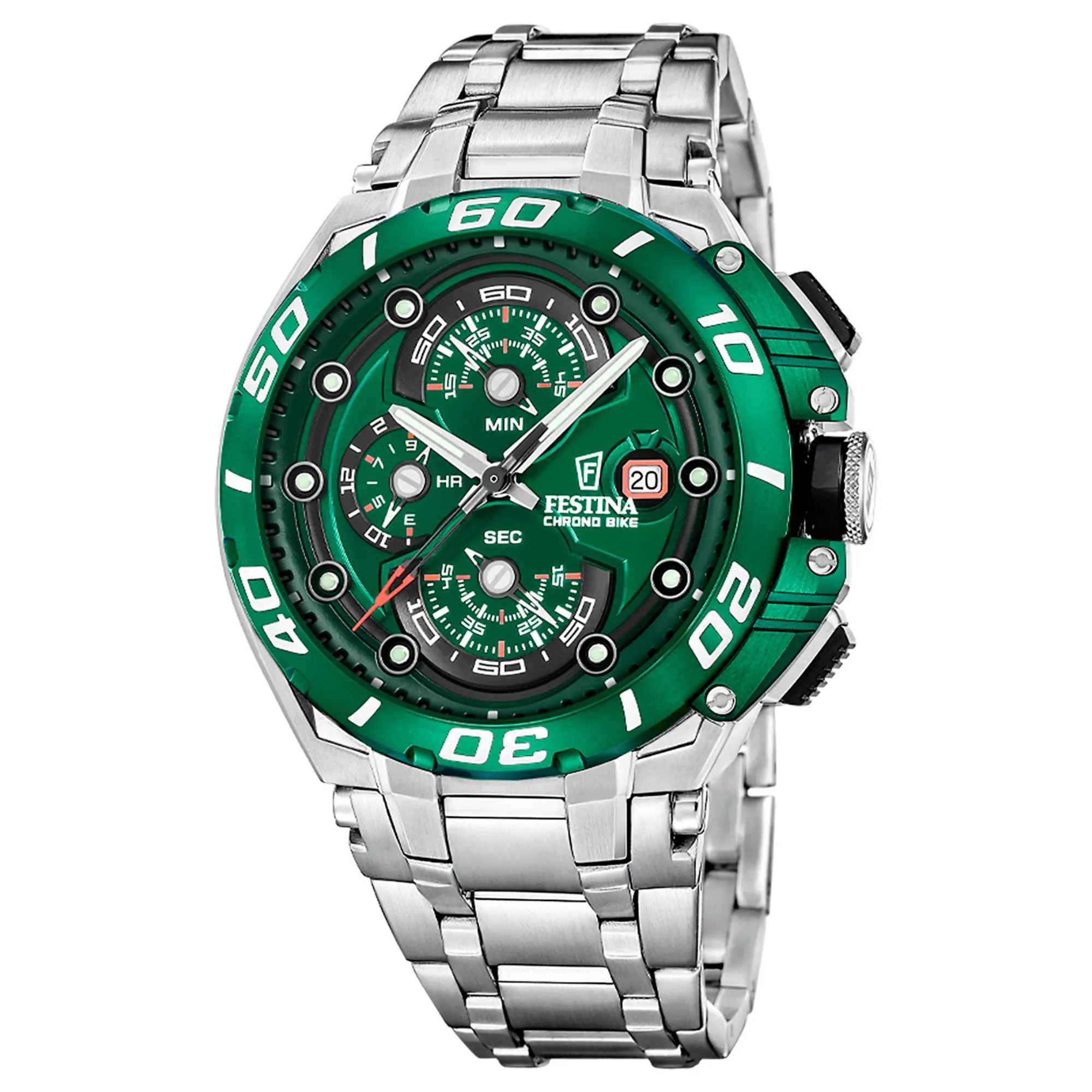 Festina F20754/5 Men's Chrono Bike Steel Bracelet Watch sold by H.S. Johnson