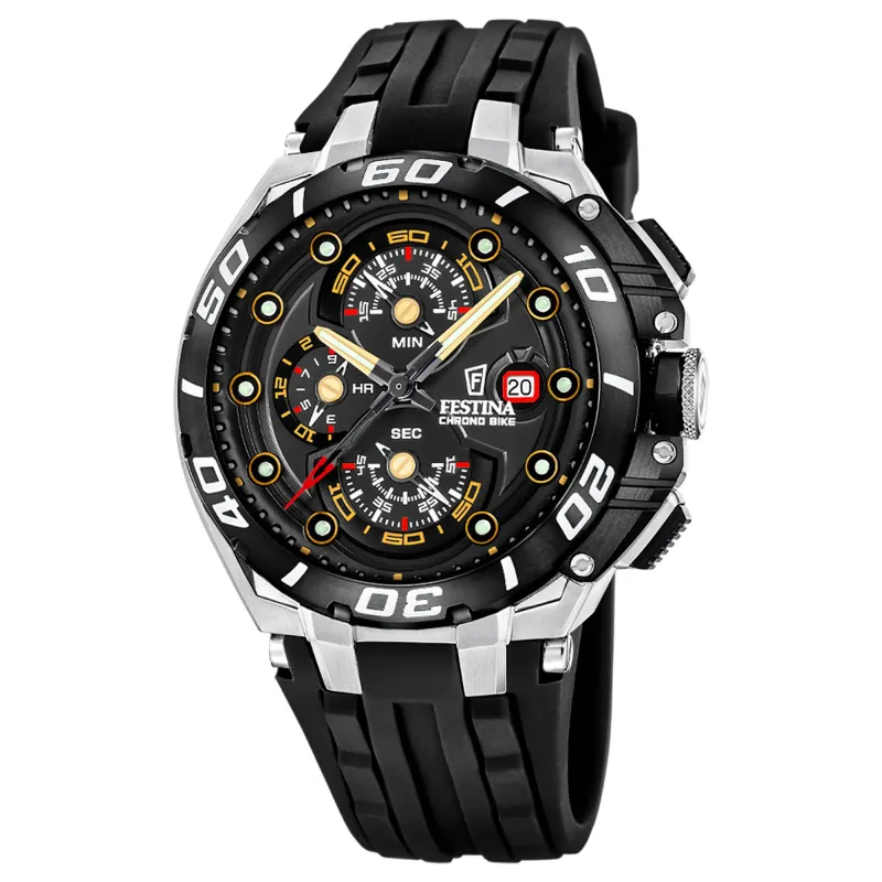 Festina F20755/8 Men's Chrono Bike Rubber Strap Watch made by H.S. Johnson