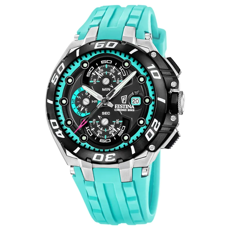 Festina F20755/7 Men's Chrono Bike Rubber Strap Watch made by H.S. Johnson