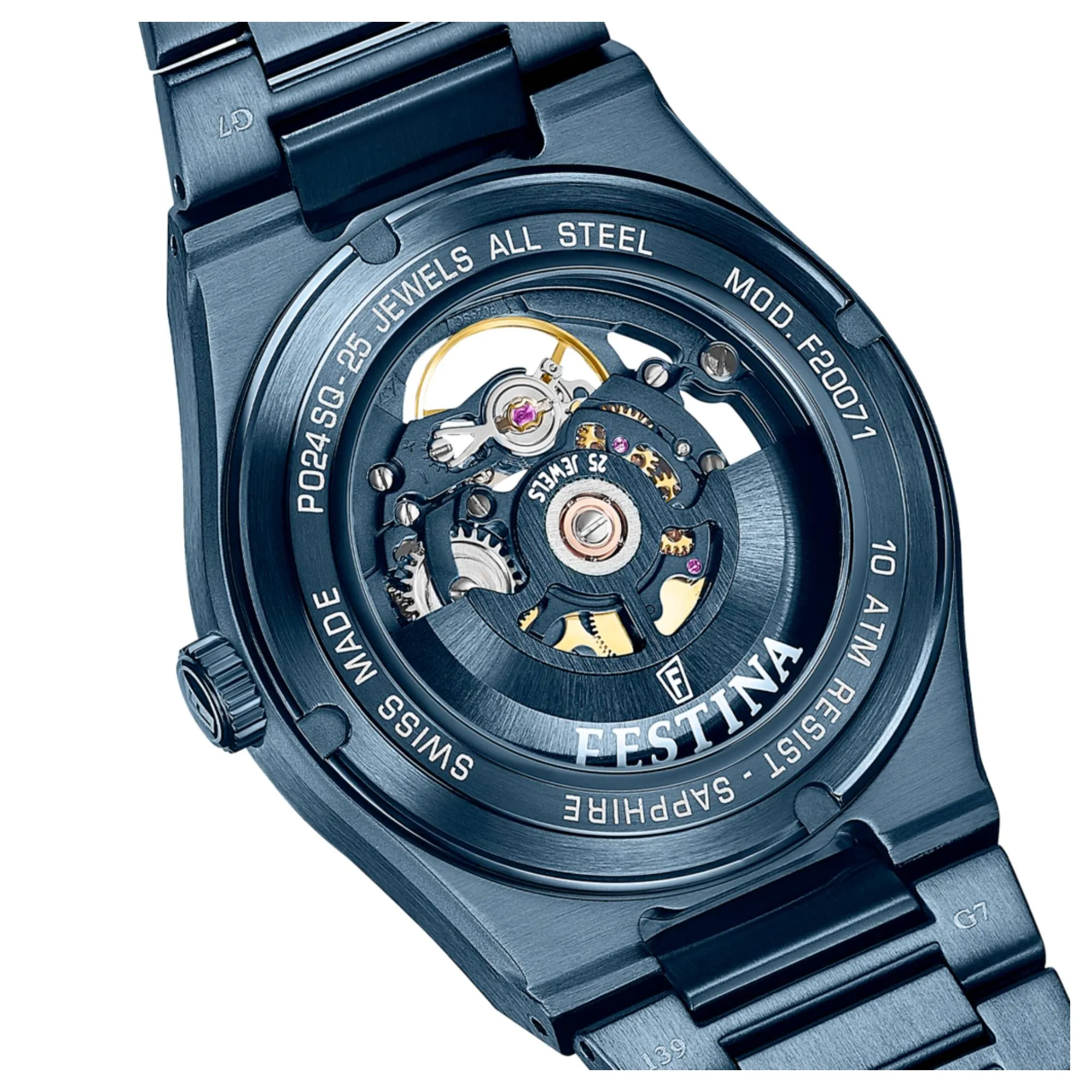 Festina Swiss Made F20071/1 Men's Analogue Automatic Watch sold by H.S. Johnson product image thumbnail 3