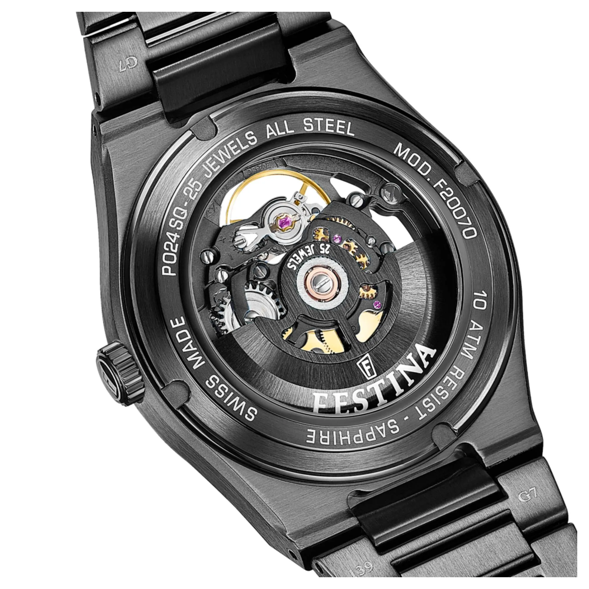 Festina Swiss Made F20070/1 Men's Analogue Automatic Watch sold by H.S. Johnson product image thumbnail 3