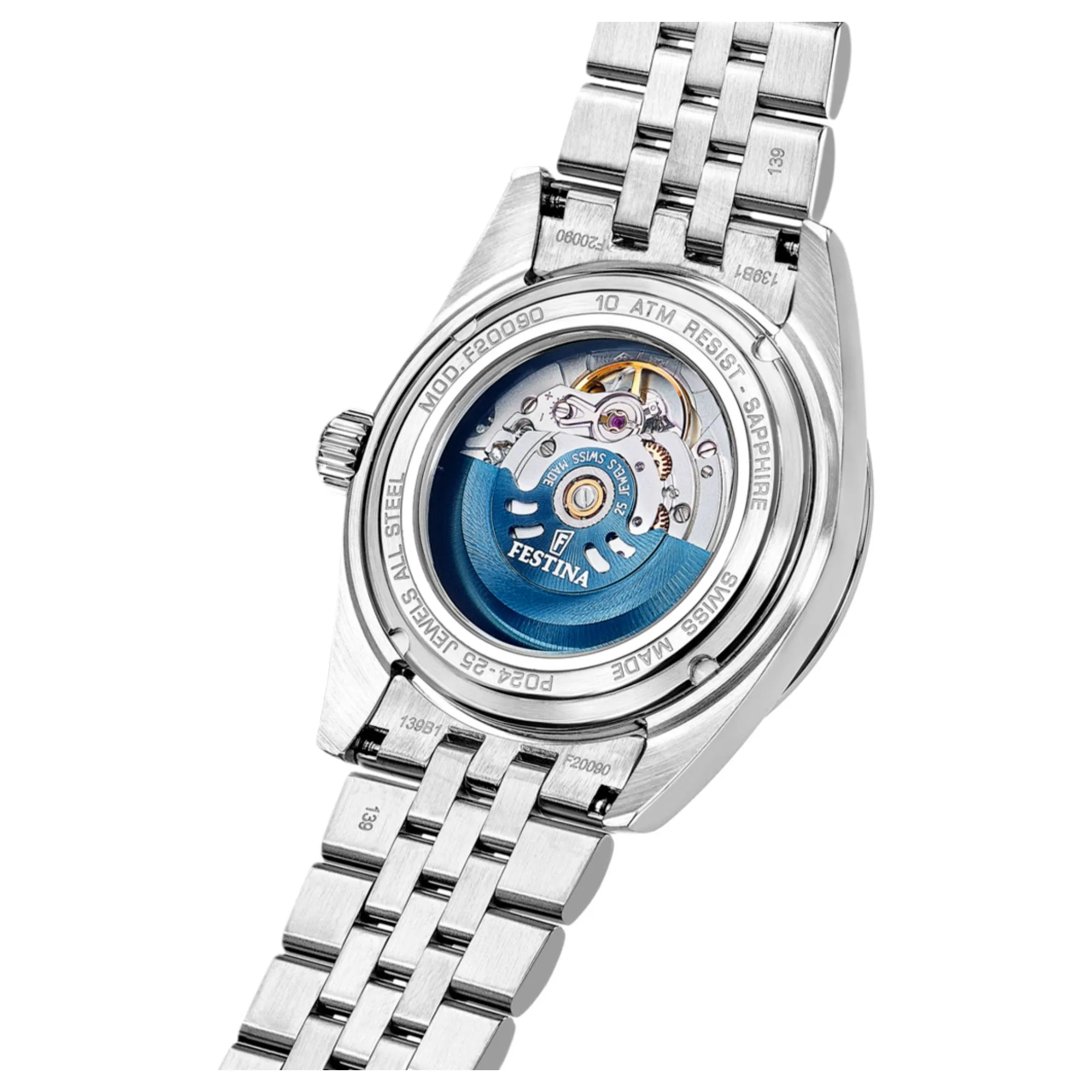 Festina Swiss Made F20090/2 Men's Classic Analogue Automatic Watch sold by H.S. Johnson product image thumbnail 3