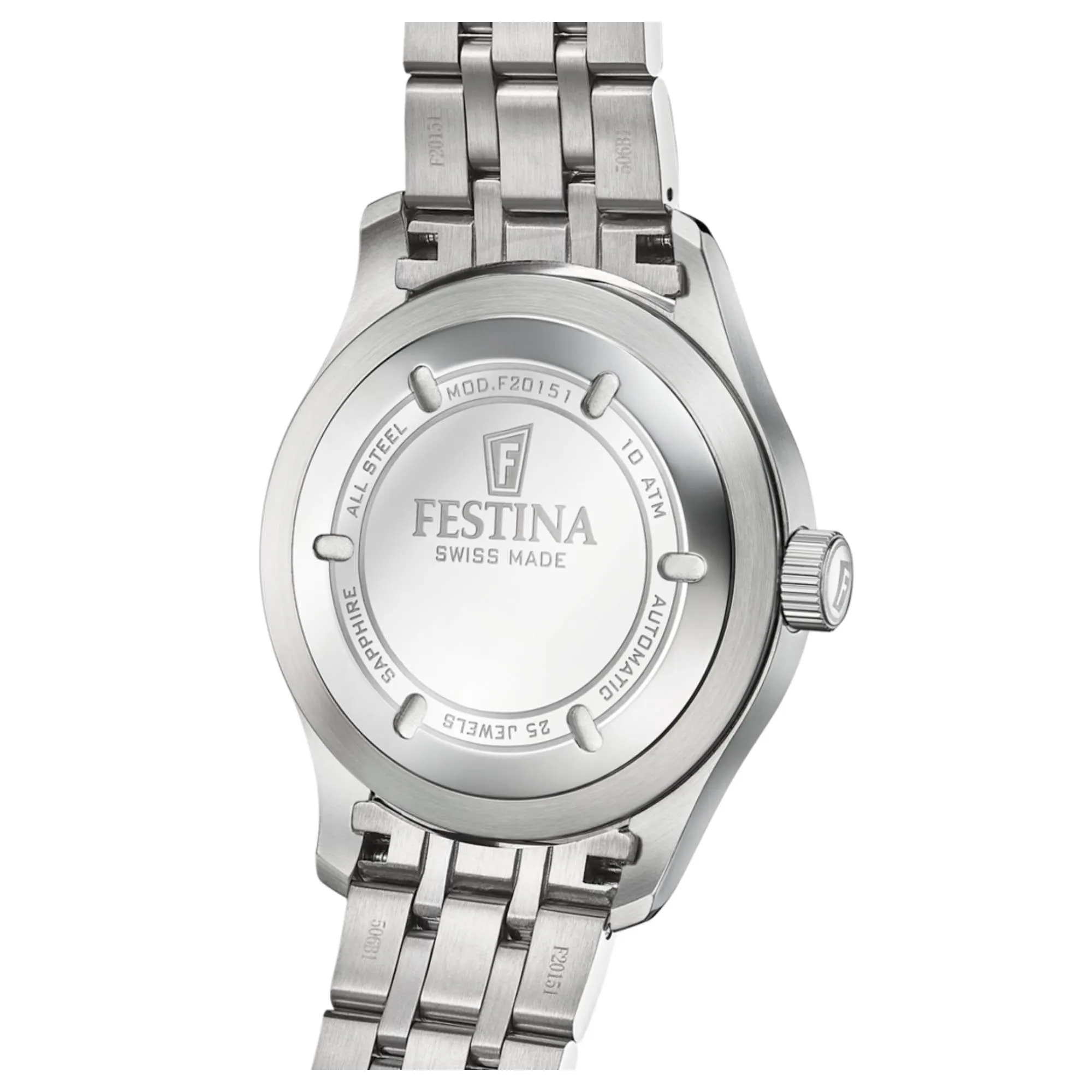 Festina Swiss Made F20151/B Men's Classic Analogue Automatic Watch sold by H.S. Johnson product image thumbnail 3