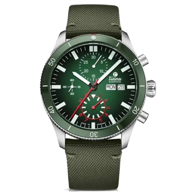 Tutima 6407-03 Grand Flieger Airport Chronograph Automatic Watch made by H.S. Johnson