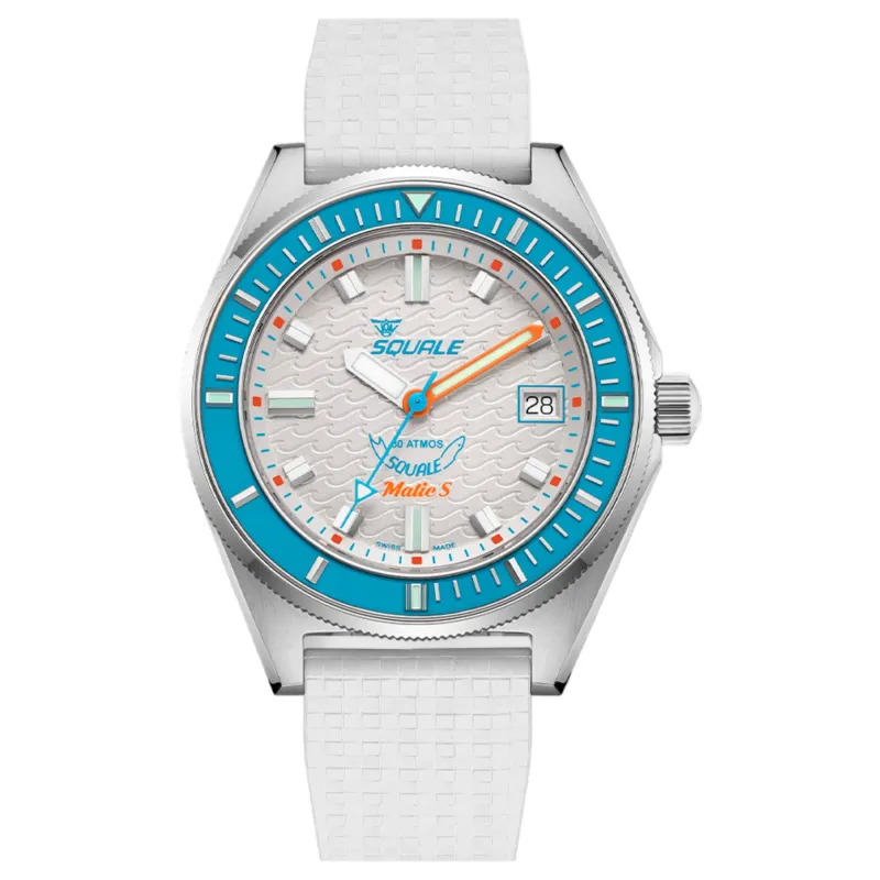 Squale MATICLBWT.MRWT 600M White Dial Watch made by H.S. Johnson