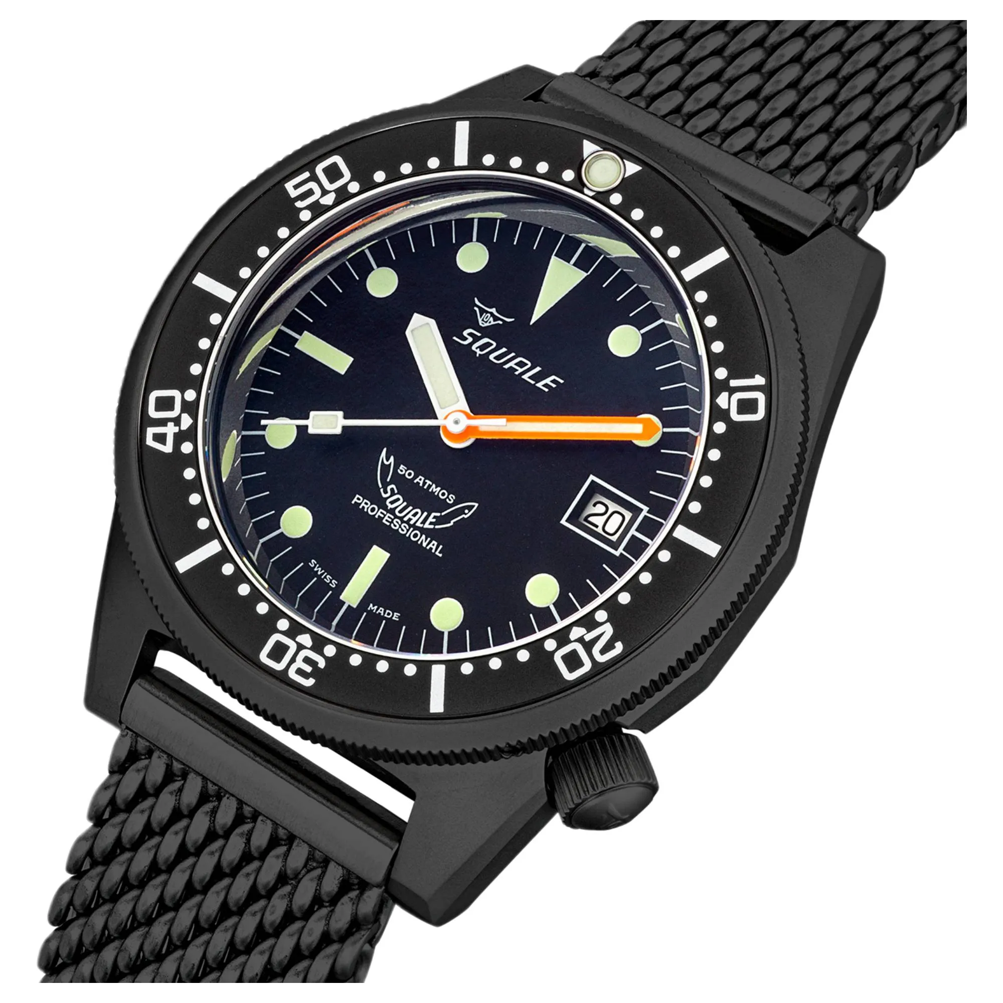Squale 1521DLCBK.MEPVD20 500 Meter Swiss Automatic Dive Watch sold by H.S. Johnson product image thumbnail 2