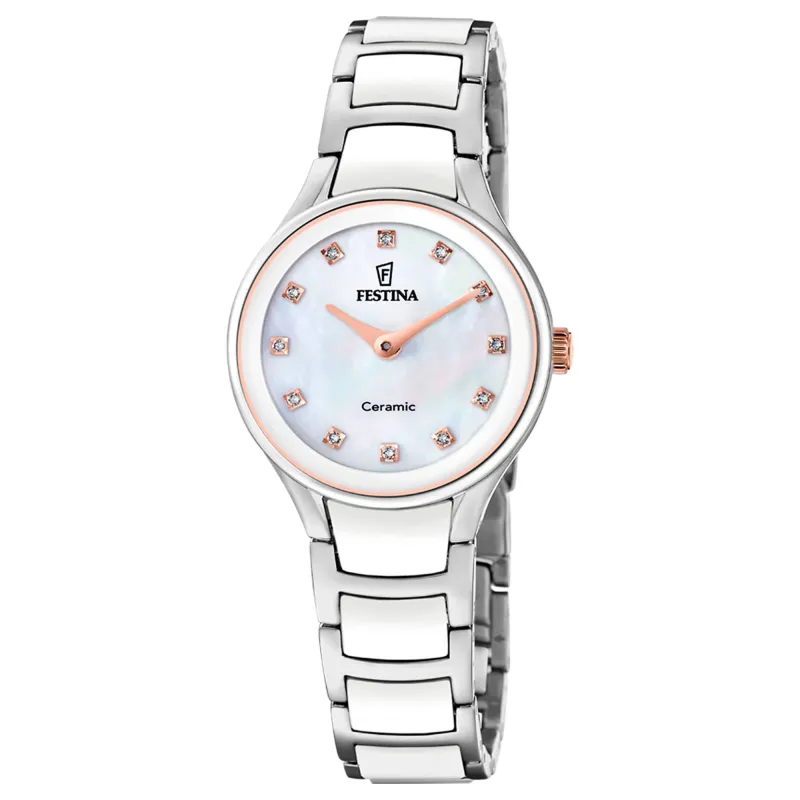 Festina F20752/8 Women's Ceramic Quartz Watch made by H.S. Johnson
