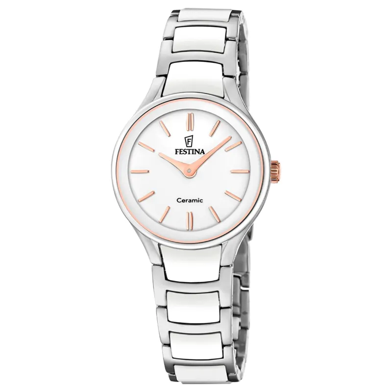 Festina F20752/1 Women's Ceramic Quartz Watch made by H.S. Johnson