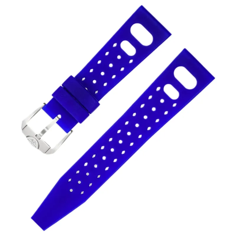 Squale CINBLTR20 20mm Tropic Blue Rubber Strap made by H.S. Johnson
