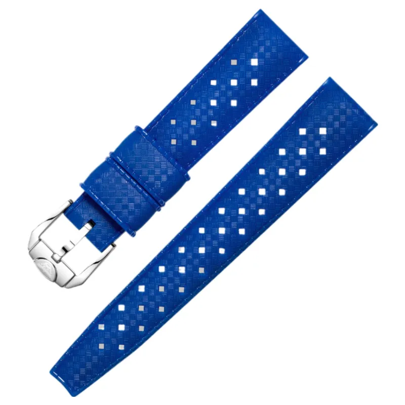 Squale CINHTREB20 20mm Homage Tropic Bright Blue Rubber Strap made by H.S. Johnson