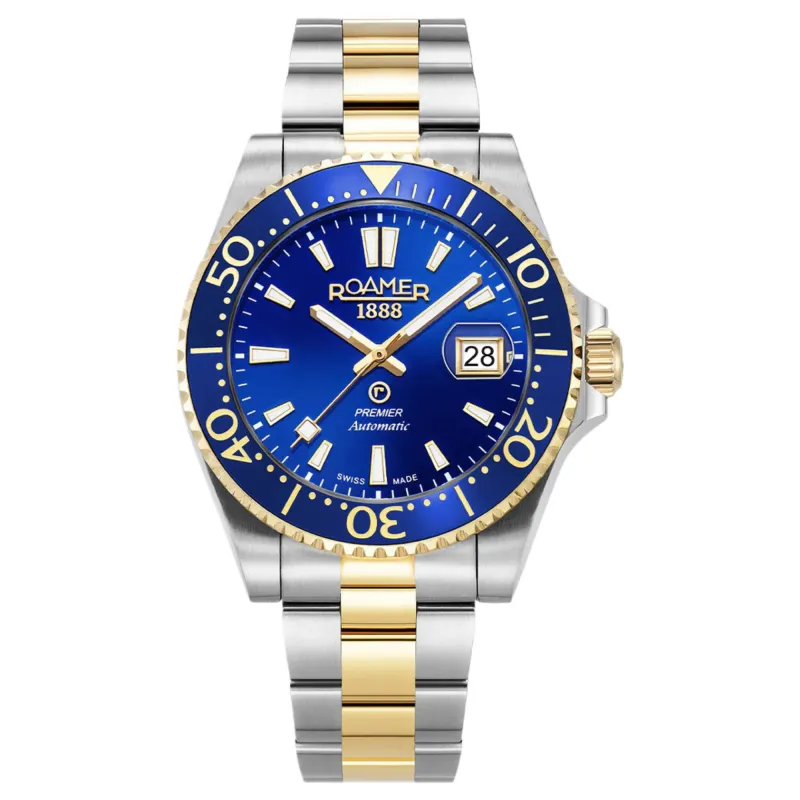 Roamer 986983 47 45 20 Men's Premier Blue Dial Automatic Watch made by H.S. Johnson