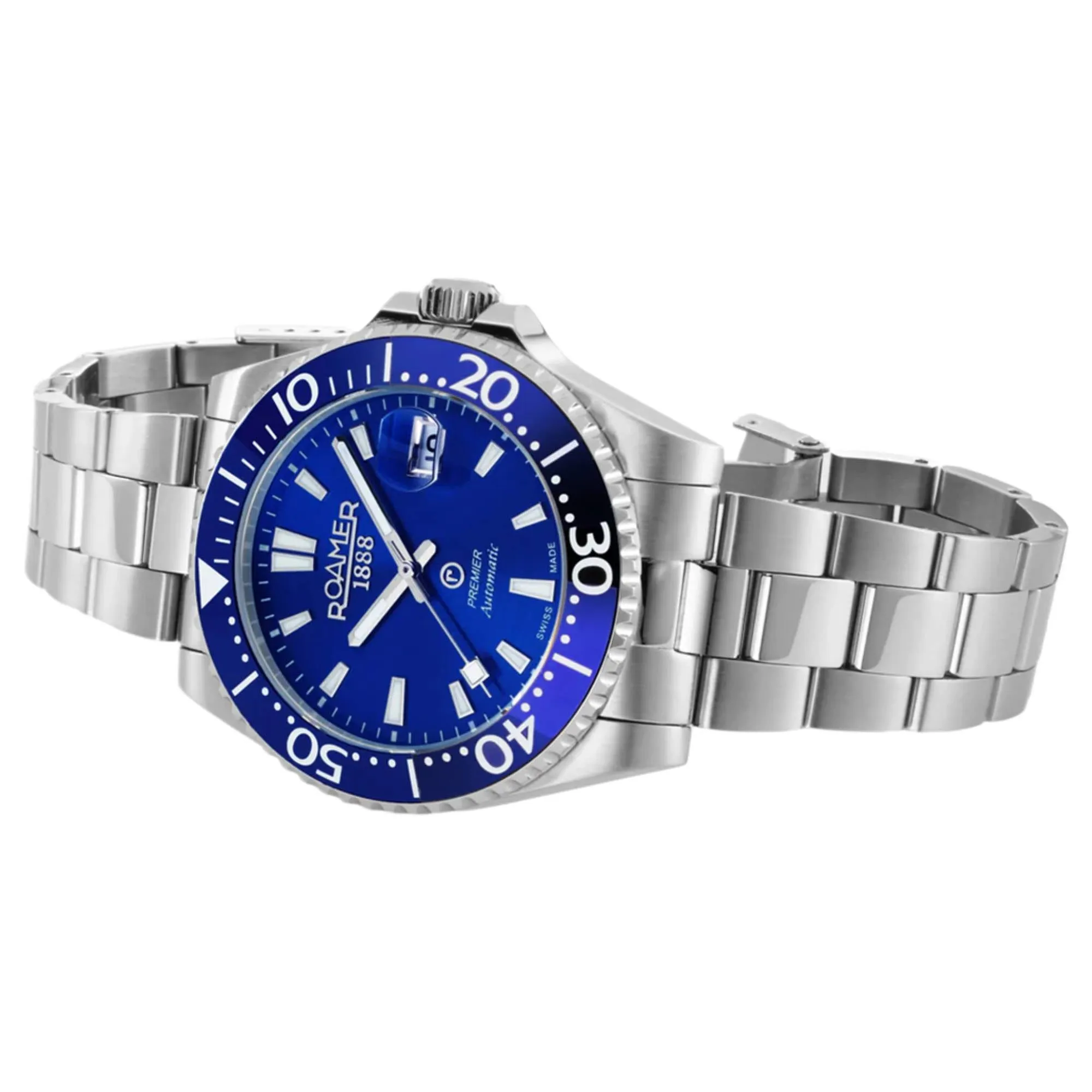 Roamer 986983 41 45 21 Men's Premier Blue Dial Automatic Watch sold by H.S. Johnson product image thumbnail 2