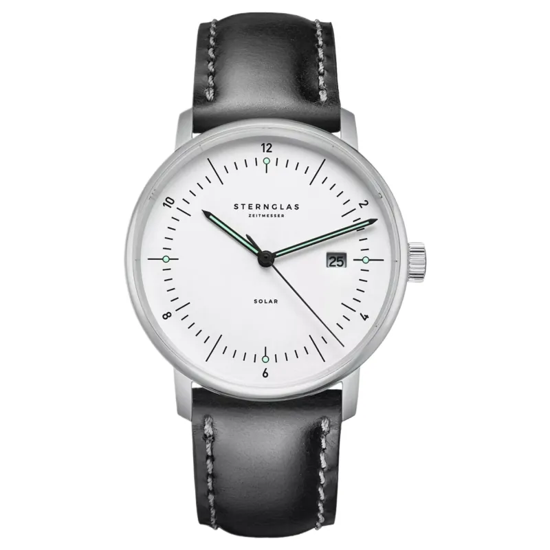 Sternglas S01-NS01-BR02 Men's Naos Solar Quartz Watch made by H.S. Johnson