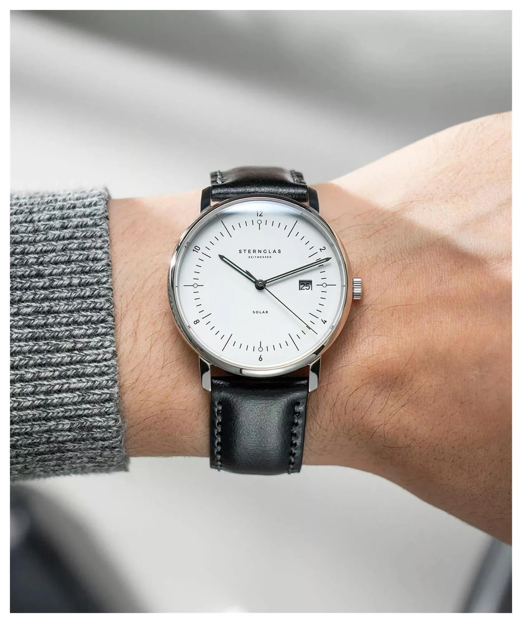 Sternglas S01-NS01-BR02 Men's Naos Solar Quartz Watch sold by H.S. Johnson product image thumbnail 3