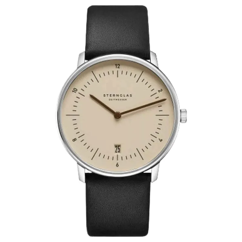 Sternglas S01-NA54-PR07 Naos Leather Strap Watch made by H.S. Johnson