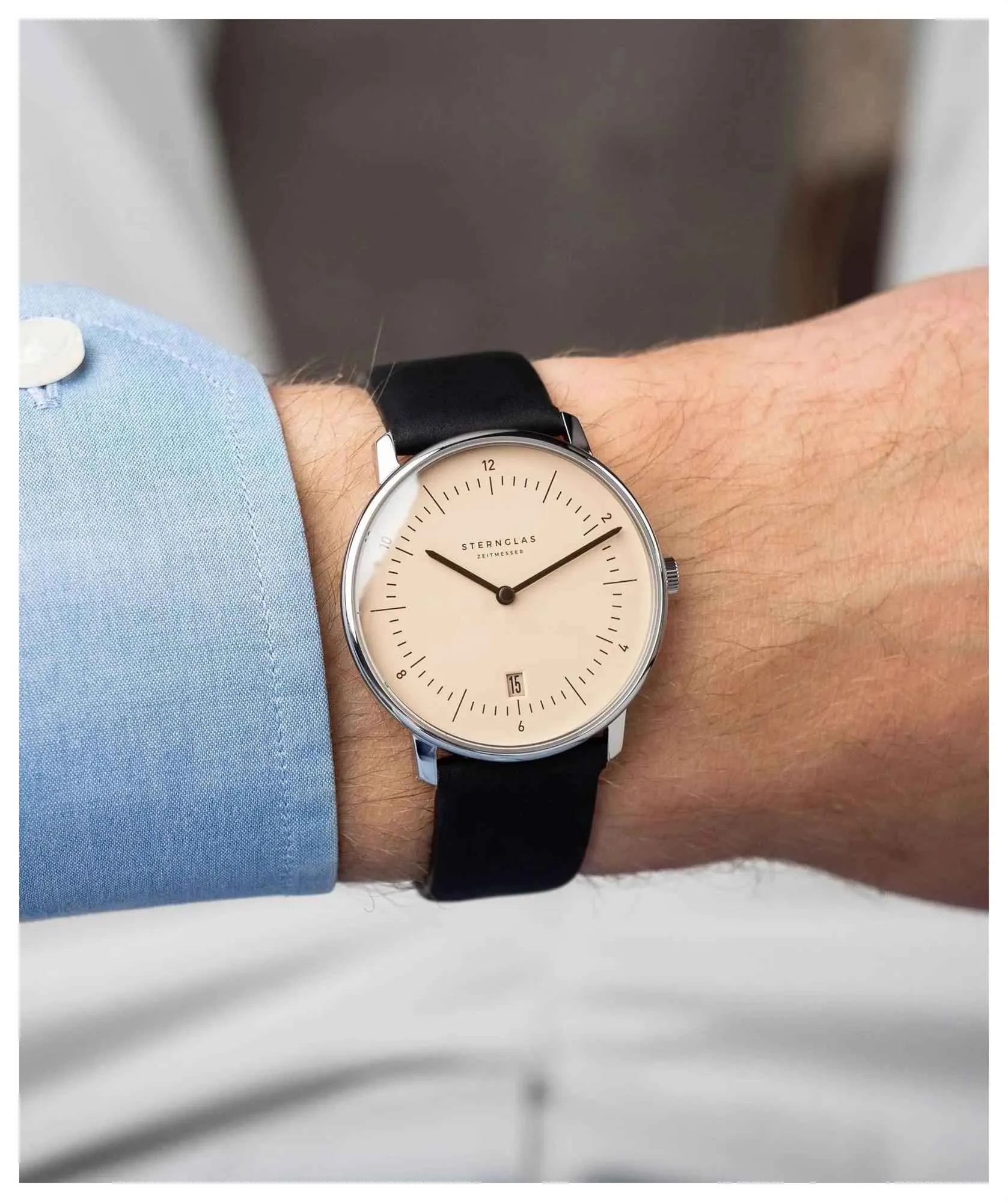 Sternglas S01-NA54-PR07 Naos Leather Strap Watch sold by H.S. Johnson product image thumbnail 3