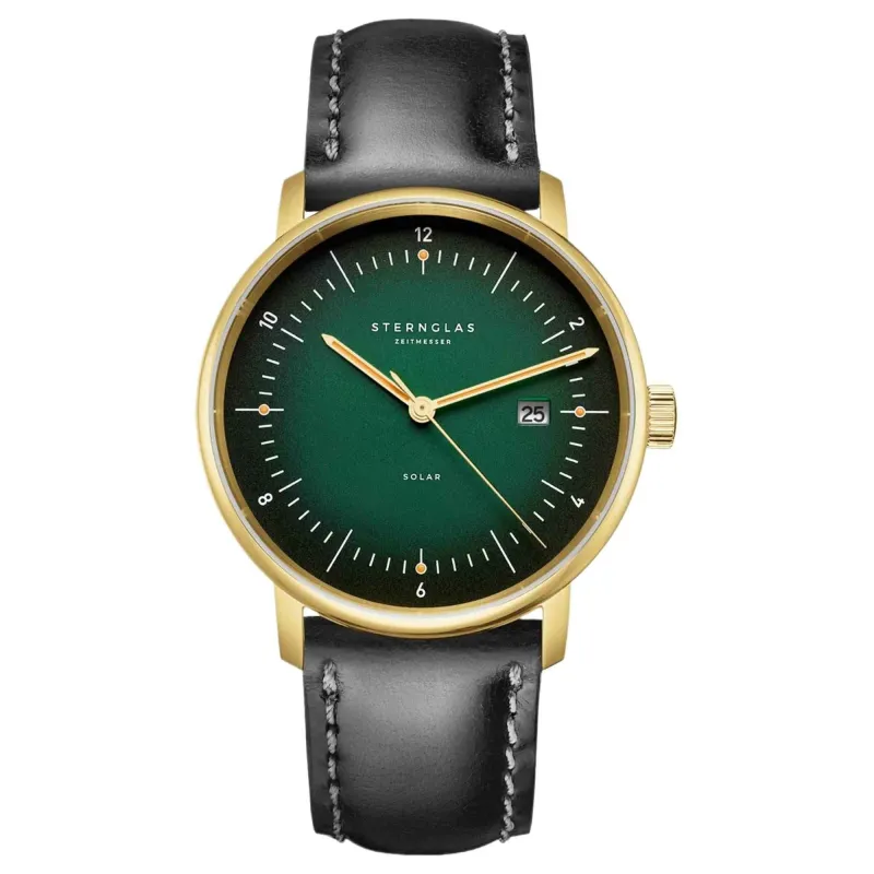 Sternglas S01-NS22-BR04 Men's Naos Solar Quartz Watch made by H.S. Johnson