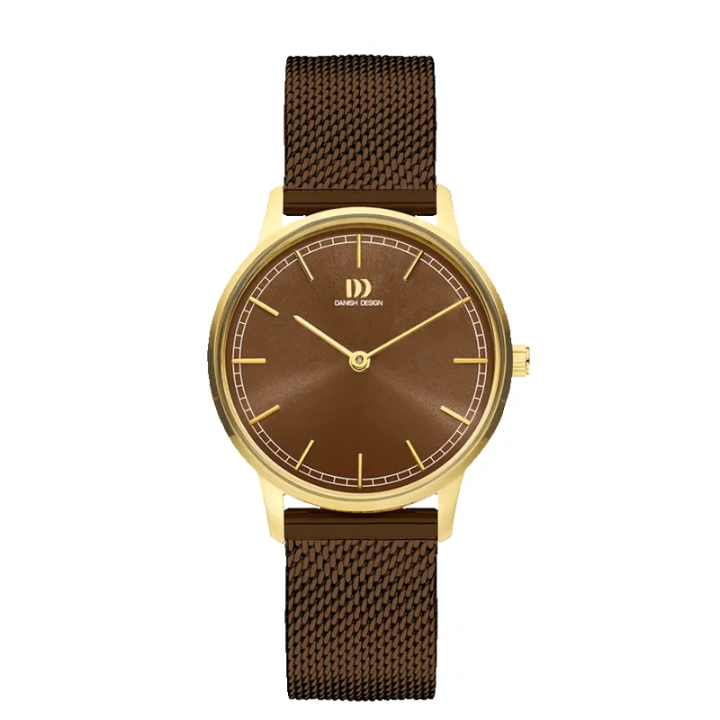 Danish Design IV74Q1249 Vigelsø Gold Brown Gold Mesh Watch made by H.S. Johnson