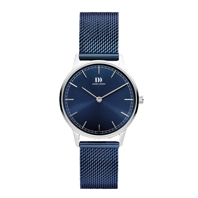 Danish Design IV69Q1249 Vigelsø Blue Silver Mesh Watch made by H.S. Johnson