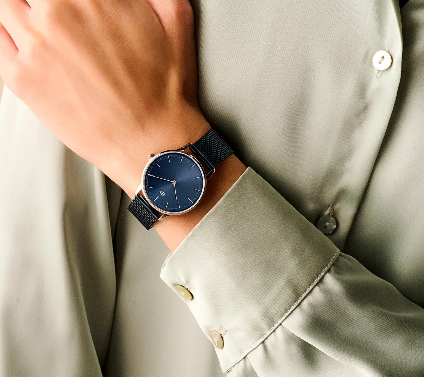 Danish Design IV69Q1249 Vigelsø Blue Silver Mesh Watch sold by H.S. Johnson product image thumbnail 2