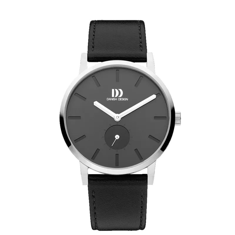 Danish Design IQ14Q1219 Tokyo Silver Grey Black Large Watch made by H.S. Johnson