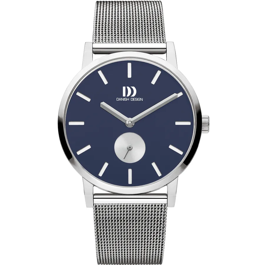 Danish Design IQ68Q1219 Tokyo Silver Blue Large Mesh Watch sold by H.S. Johnson