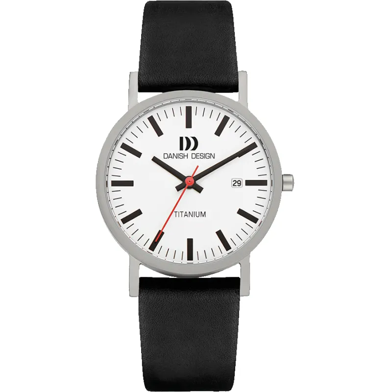 Danish Design IQ24Q199 Rhine White Black Date Medium Watch made by H.S. Johnson