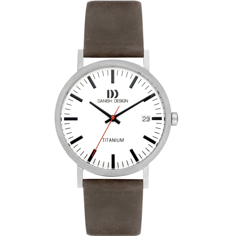 Danish Design IQ14Q1273 Rhine White Grey Date Large Watch made by H.S. Johnson