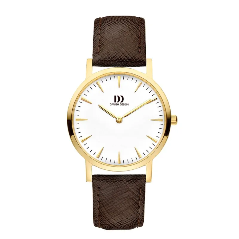 Danish Design IV15Q1235 London White Gold/Brown Medium Watch made by H.S. Johnson