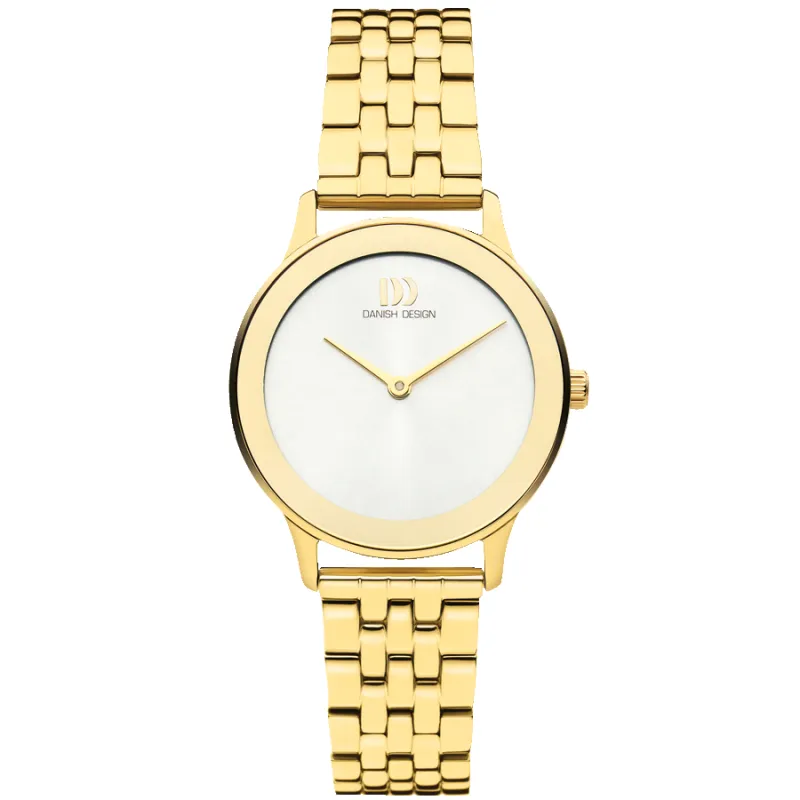 Danish Design IV91Q1288 Nostalgi 1988 Gold Silver Link Watch made by H.S. Johnson