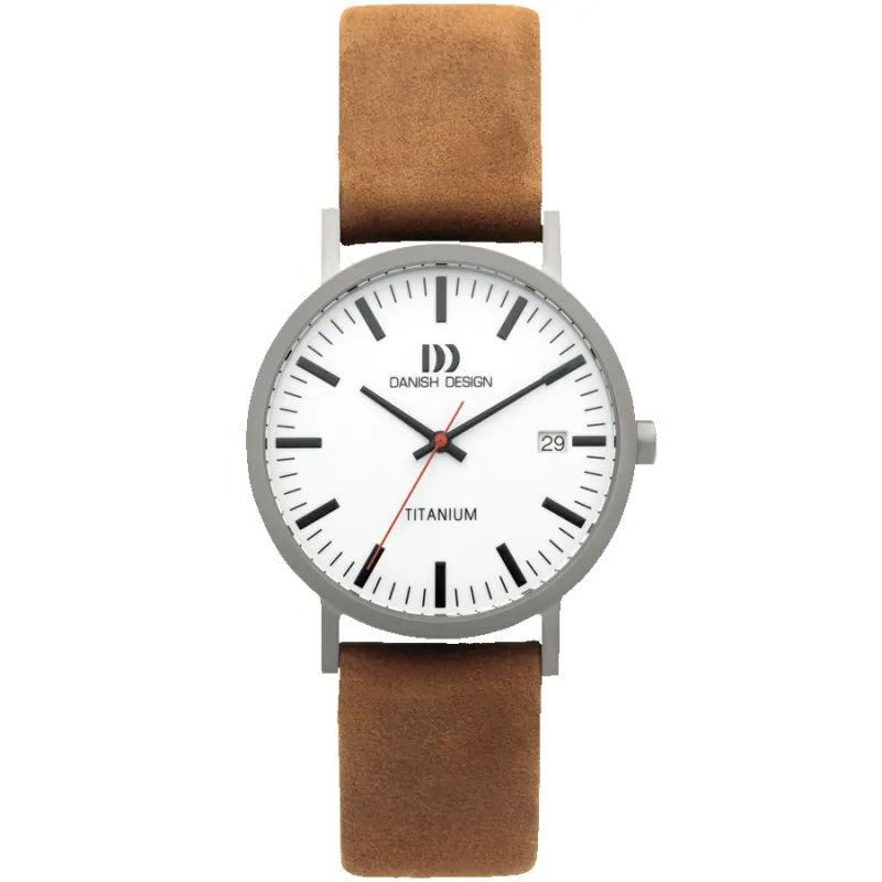 Danish Design IQ31Q199 Rhine White Camel Date Medium Watch made by H.S. Johnson