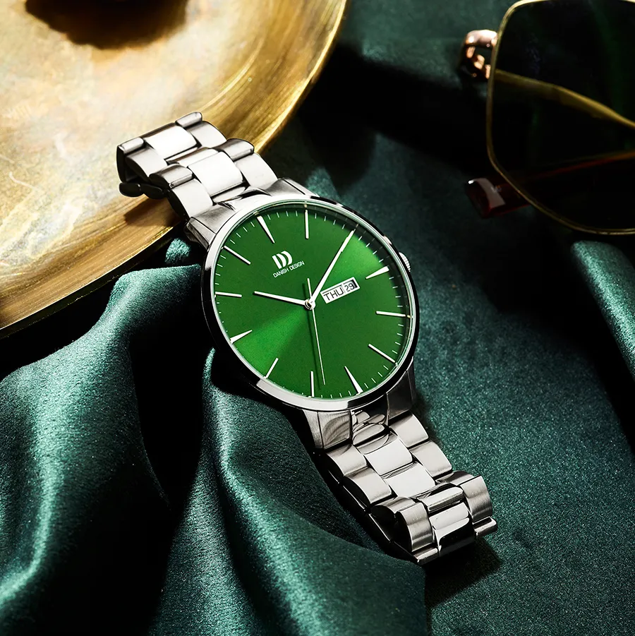 Danish Design IQ97Q1267 Akilia Day/Date Green Link Watch sold by H.S. Johnson product image thumbnail 3