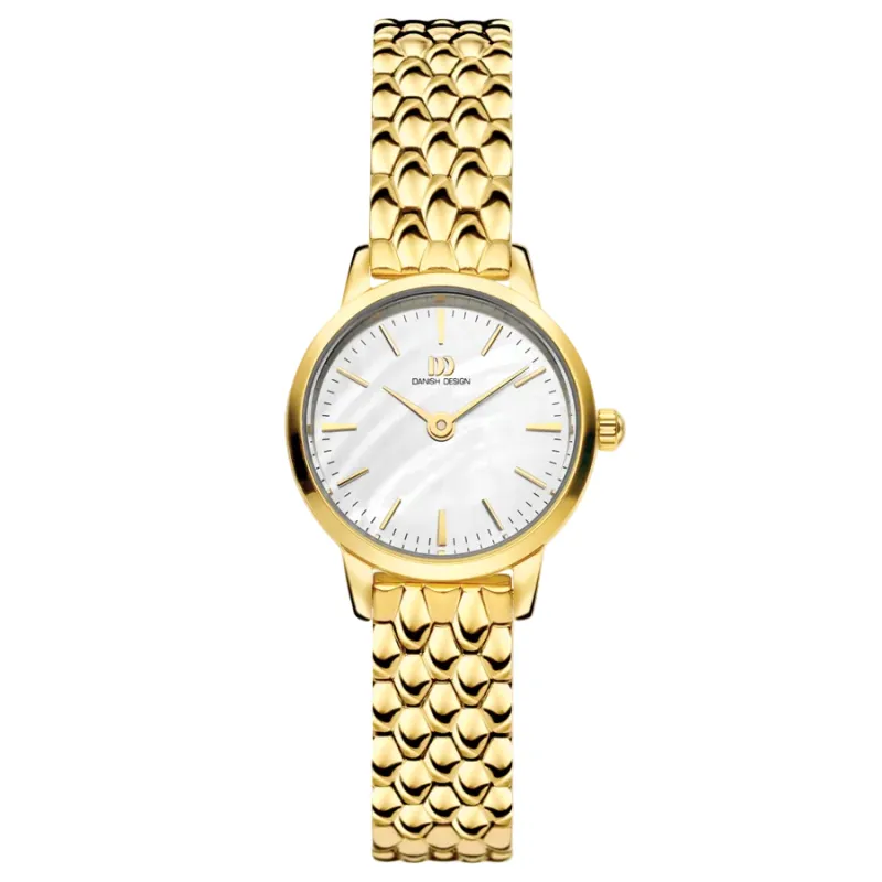 Danish Design IV71Q1268 Akilia Mini Gold Perlemor DressLink Watch made by H.S. Johnson