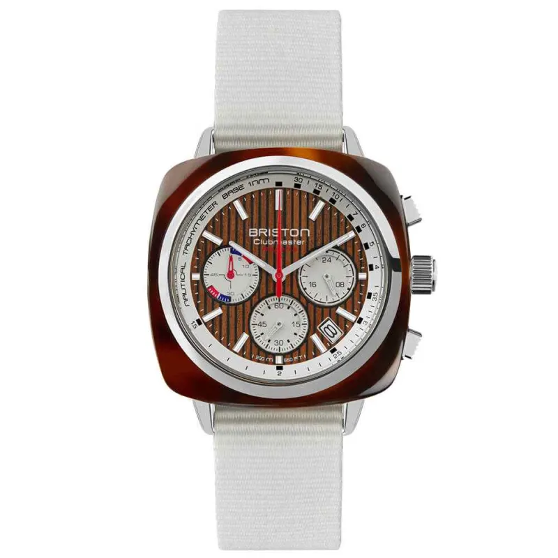 Briston Clubmaster Regatta - Chrono - Noyer / Blanc 262142.SA.T.2W.NW Watch made by H.S. Johnson